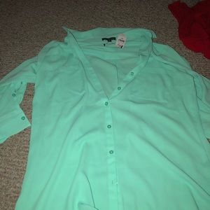 Mint green blouse never been worn